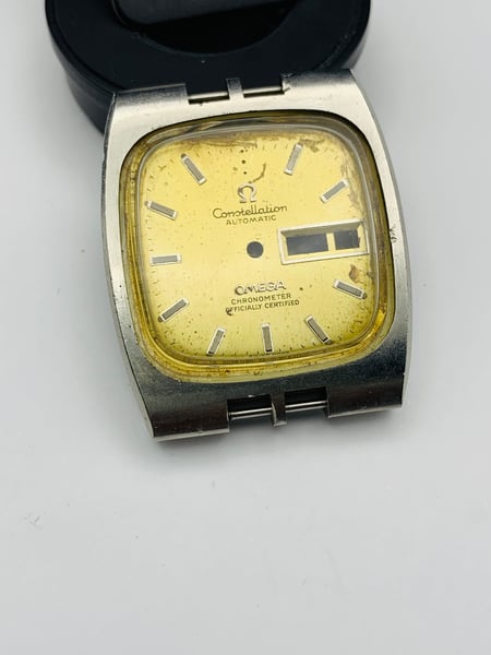 Image of Vintage Omega constellation gents watch Case/Dial,stainless steel,used, ref#(om-07)