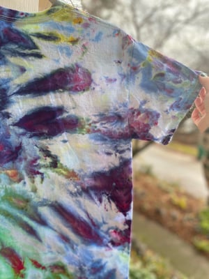 Image of MEDIUM Godzilla Be Gay Do Crime Tie Dye Shirt 9