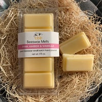 Image 1 of Pink Amber & Vanilla Pure Beeswax Melts