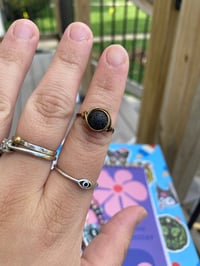 Image 2 of Lava stone wire wrapped ring