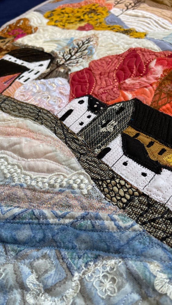 ‘Winter lace’ - winter art quilt, 57x54 cm Image 11