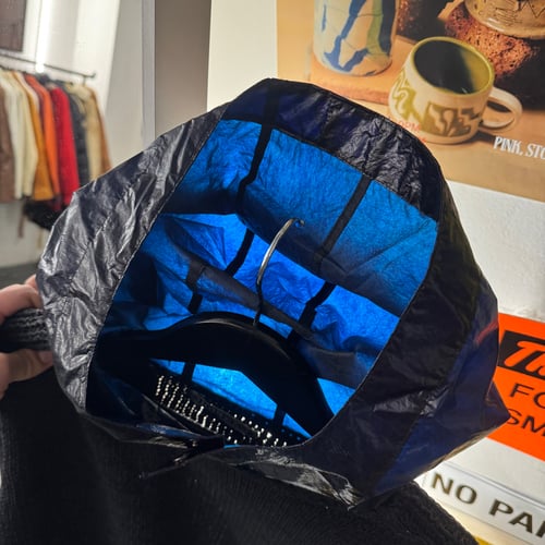 Image of SS 2000 Stone Island heavyweight PVC coated Nylon Hooded Sweatshirt, Size Large