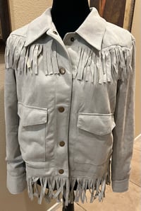 Image 2 of Cream Fringe Jacket Stevie Nicks