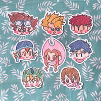 Image 3 of Digimon Adventure, Adventure 02, Tamers, Frontier cute scribbly matte vinyl die cut stickers