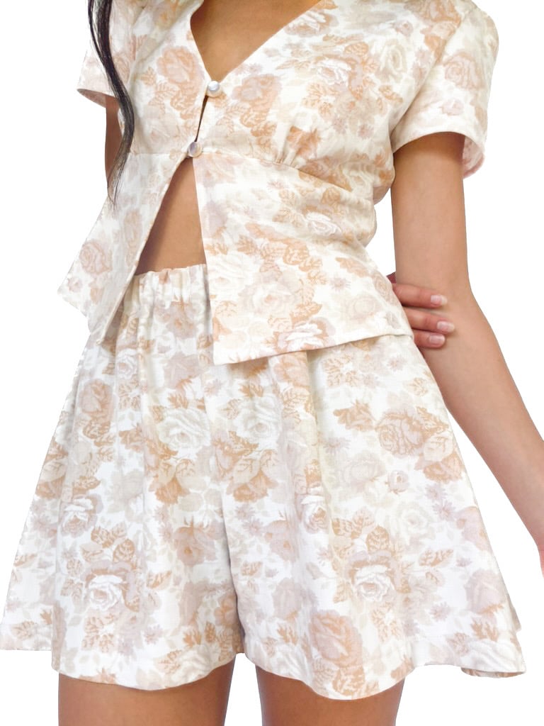 Pastel Flared Shorts Image 2