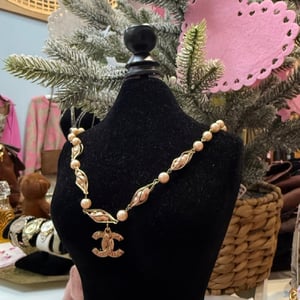 Image of Reworked Chanel Necklace on Vintage Pearl Chain