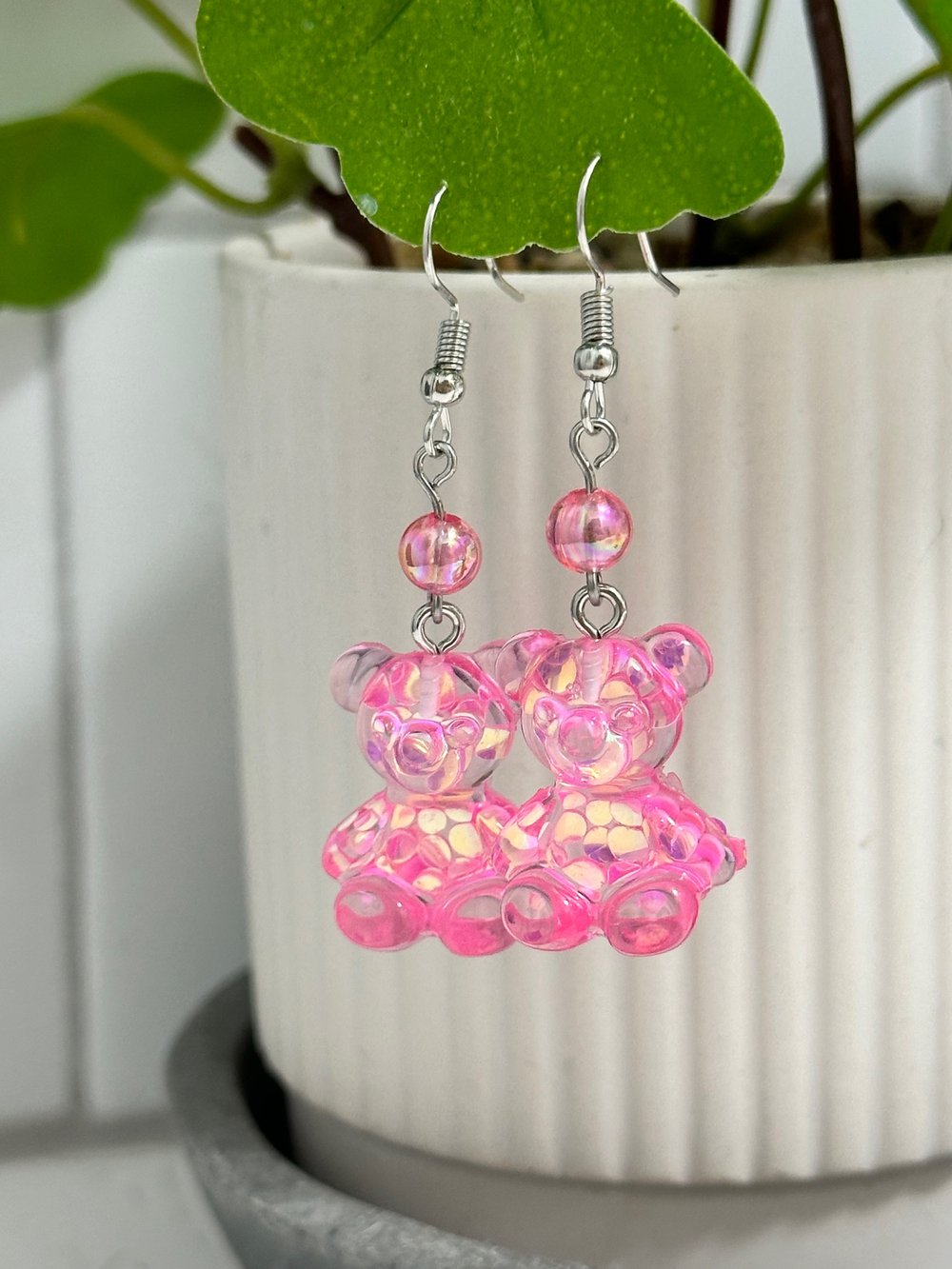 Image of Glittery Bear Earrings