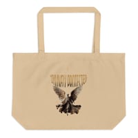 Image 2 of Large DIVINELY PROTECTED organic tote bag