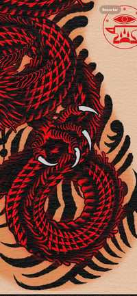 Image 3 of BLOOD DRAGÓN FINE ART PRINT A3+