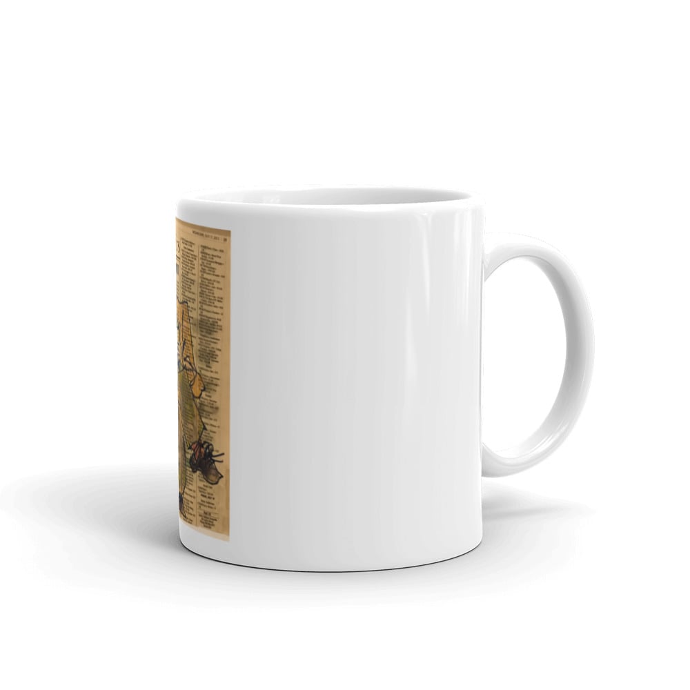 "On the Way to the Courthouse" White glossy mug