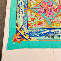 Image 15 of Hermès Cashmere Shawl  "Tropiques" by Laurence Bourthoumieux 140cm