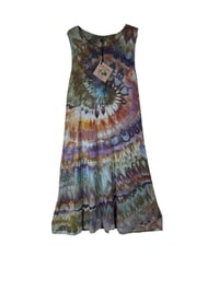 Image 3 of S Jersey Knit Pocket Tank Dress in Earthy Spiral Ice Dye