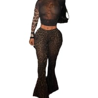 Image 2 of 2 Piece See Through Leopard Set