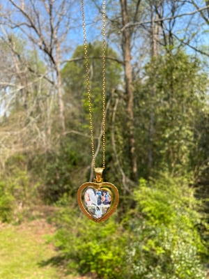 Image of Double Sided Heart Pendant 