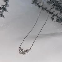 Shiny Butterfly Silver Necklace 925 SS