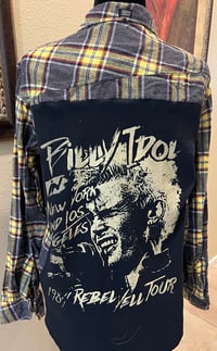 Vintage Gray/Yellow Flannel Shirt Billy Idol