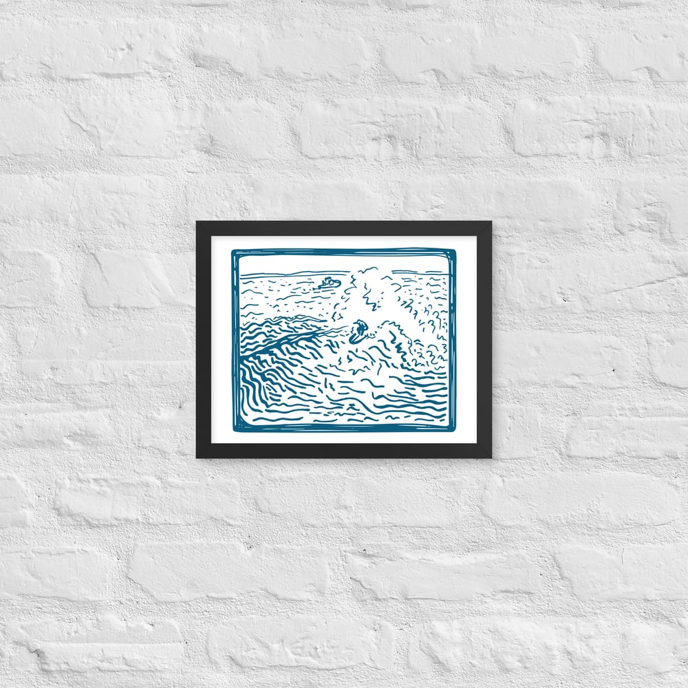 Montauk Surfer Print - Framed