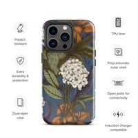 Image 20 of Art Nouveau Inspired Blue, Orange and White Boho Hippie Floral Sketch Tough Case for iPhone®