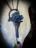 Titanium Quartz Deer Vertebra - Necklace