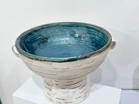 Image 3 of Ceramic Birch Pedestal Bowl- Lenore Lampi