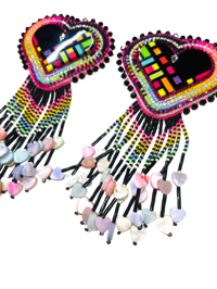 Image 1 of Lisa Frank Mega Inlay Earrings 