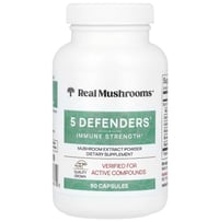 Real Mushrooms5 Defenders®, Mushroom Extract Powder,90 Capsules