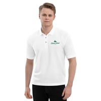 Image 3 of Men's Premium Polo with Grier logo in green embroidery