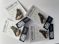 Image 2 of Maple wood shit on tories pin badge