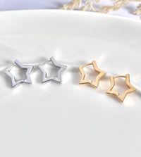 Image 1 of Star Huggie Earrings
