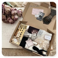 Image 5 of box of vintage french lace and sewing notion supplies
