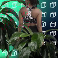 Image 2 of  “Somewhere In The Lost World “ MyArt Recycled Longline Sports Bra