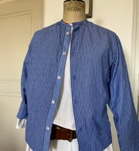 Image 7 of Blue- white stripes shirt