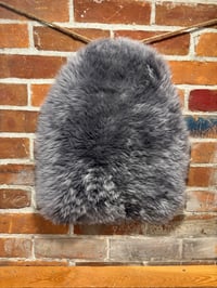 Image 5 of Sheepskin GRAY Wool Leather Shearling Pieces in Roundish Natural Shapes