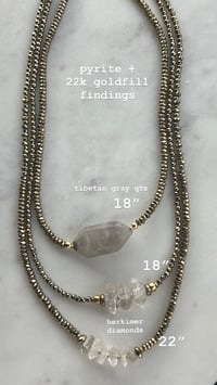 Image 3 of Last one!  HERKIMERS + PYRITE 22" LONG