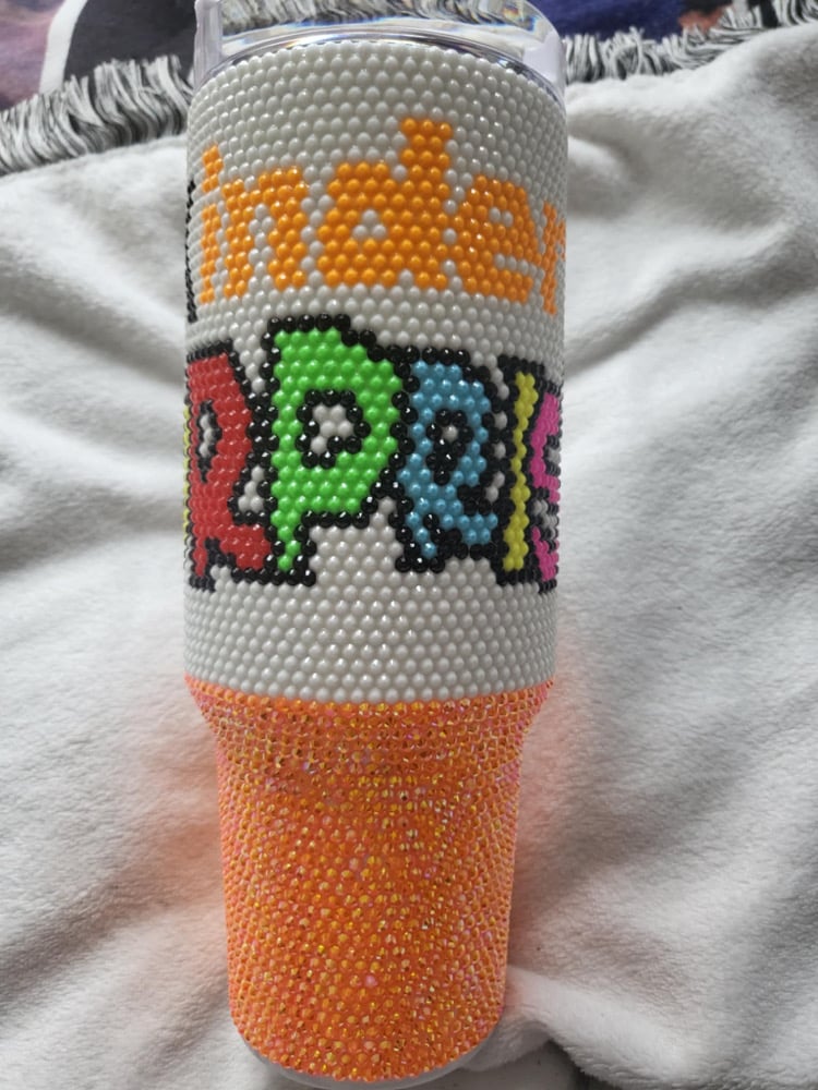 Image of kinder surprise rhinestone tumbler