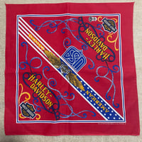 Image 1 of DEADSTOCK HARLEY DAVIDSON BANDANA RED ROOE