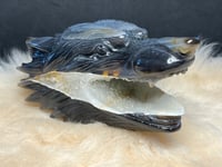Image 9 of Wolf Agate Carving #2266