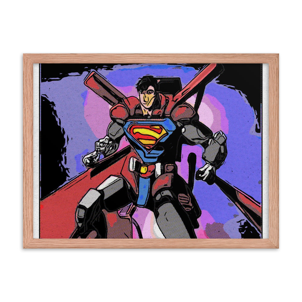 ZEN EXP - Robo-Superman Framed photo paper poster