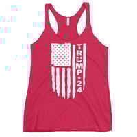 Image 1 of Trump 24 White Flag - Women's Racerback Tank
