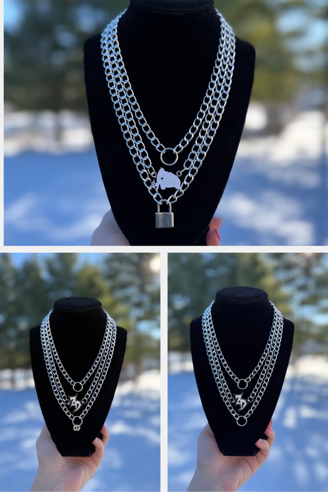 Image of Customizeable Triple Chain EDM Artist Necklace