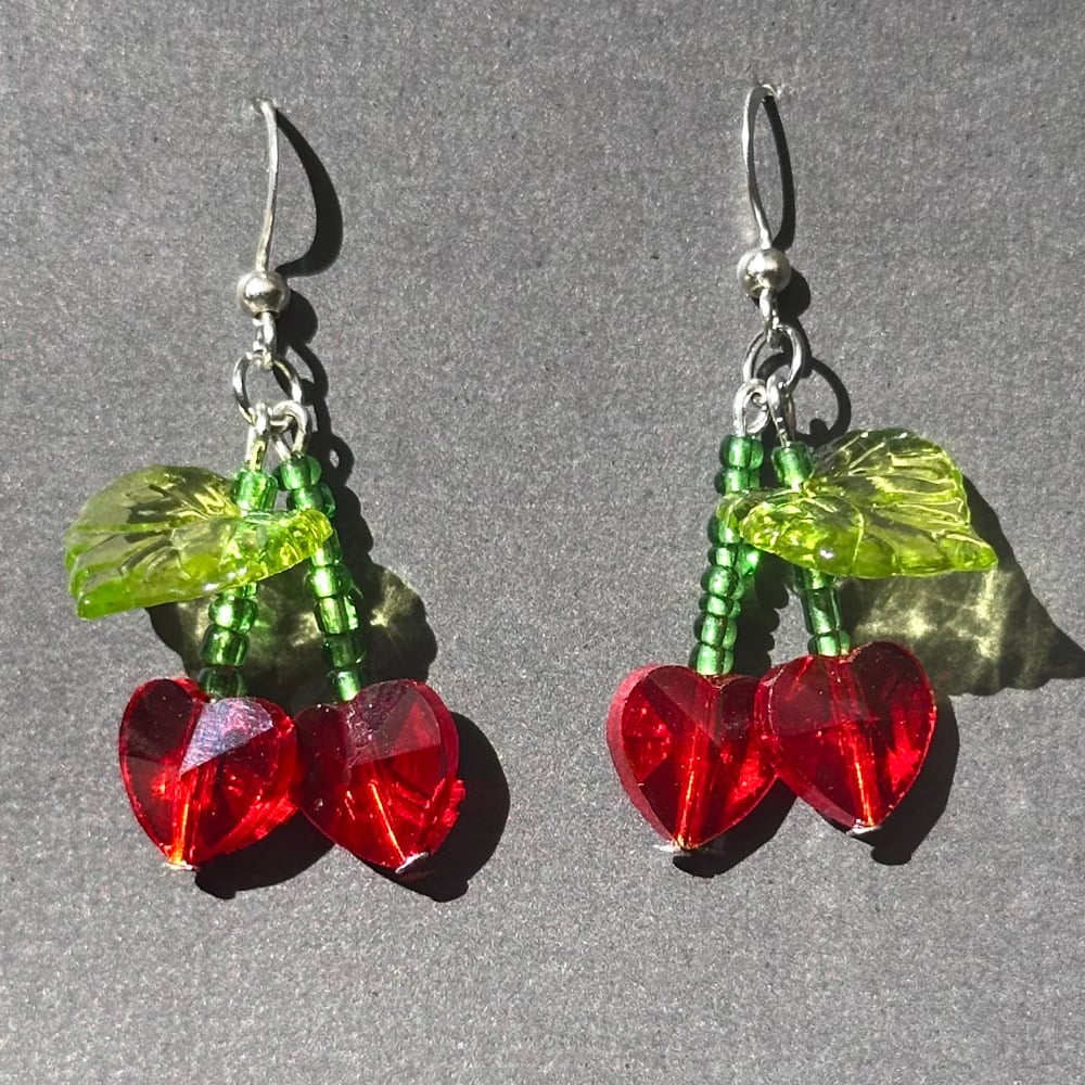 Image of cherry luvr earrings