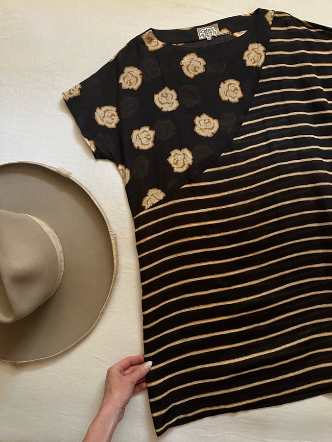 70s Italian linen shift dress