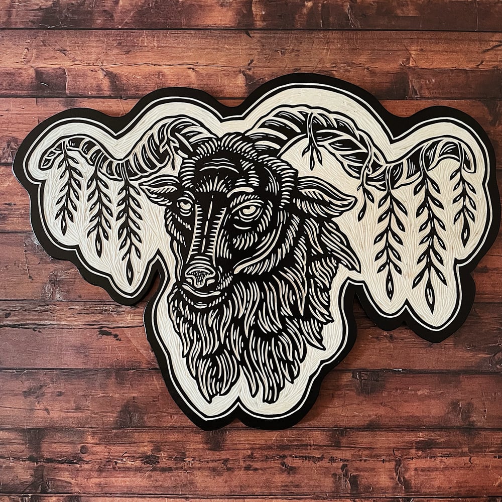 Image of Goat Woodcut