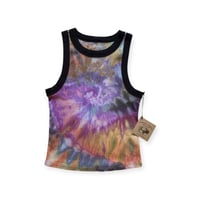 Image 1 of S Ladies Fitted Knit Contrast Tank in Spiral  Ice Dye