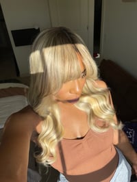Image 13 of PLATINUM BLONDE 22 inch 9x6 LACE CLOSURE WIG with BANGS