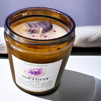 Image 1 of Amethyst Crystal Candle