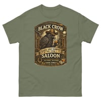 Image 7 of Black Crow Saloon Unisex T-Shirt | Dark Western Bar Tee | Raven Crow Graphic Tee Shirt