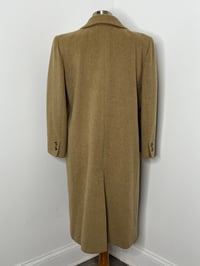 Image 9 of Vintage Jones New York Tan Wool Overcoat Sz XL