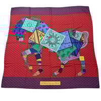 Hermès Cashmere Shawl "A Cheval sur mon Carre" by Bali Barret 140cm
