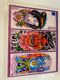 Image 1 of Belzel Tattoo Flash laminated 2002 Japan Nu school